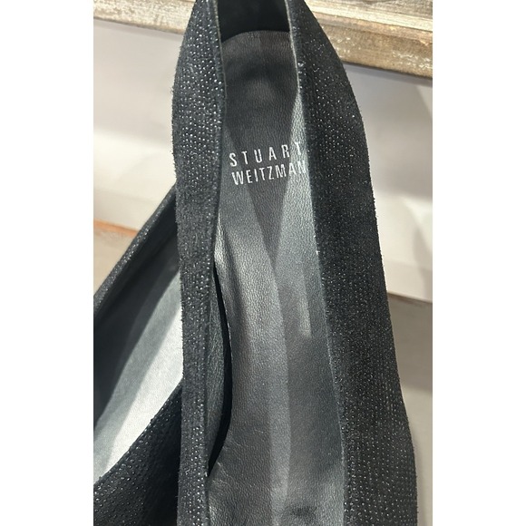 Stuart Weitzman Black Solar Goosebump Pumps Women's Size 7.5M Made In Spain EUC - Picture 2 of 10